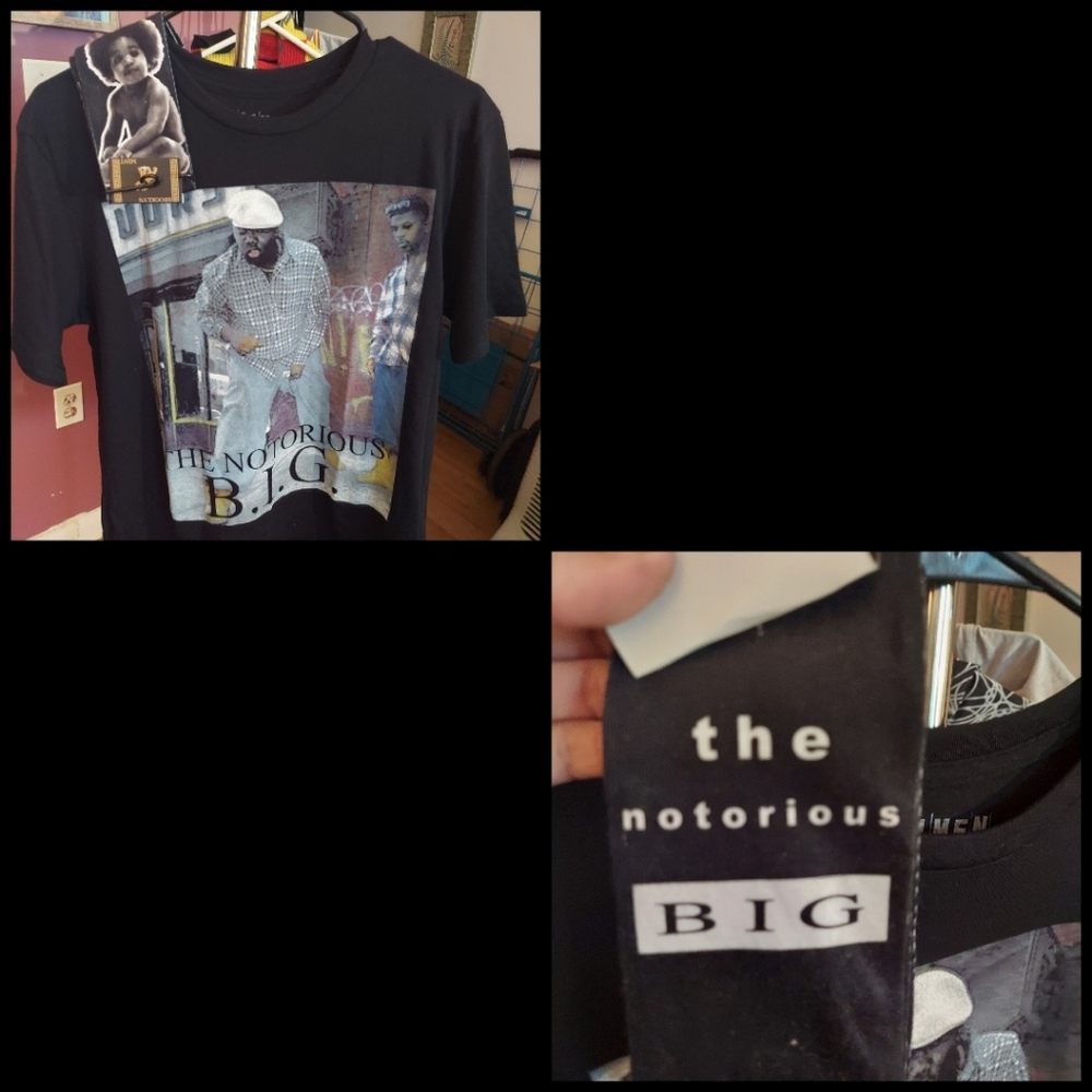 Notorious BIG Tshirt unisex size M with socks